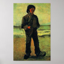Fisherman on the Beach, Vincent van Gogh Print
