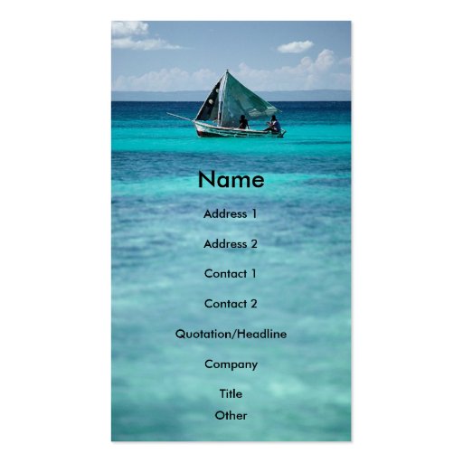 Fisherman Profile Card Business Card Templates (front side)
