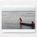 Fisherman Throwing Net, Amazon River mousepads