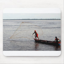 Fisherman Throwing Net, Amazon River mousepads by daysrays Fisherman Throwing Net, Amazon River mousepads