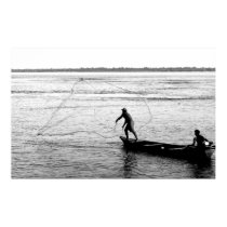Fisherman Throwing Net, Amazon River posters by daysrays Fisherman Throwing Net, Amazon River posters