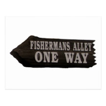 Fisherman's Alley Sign Postcard
