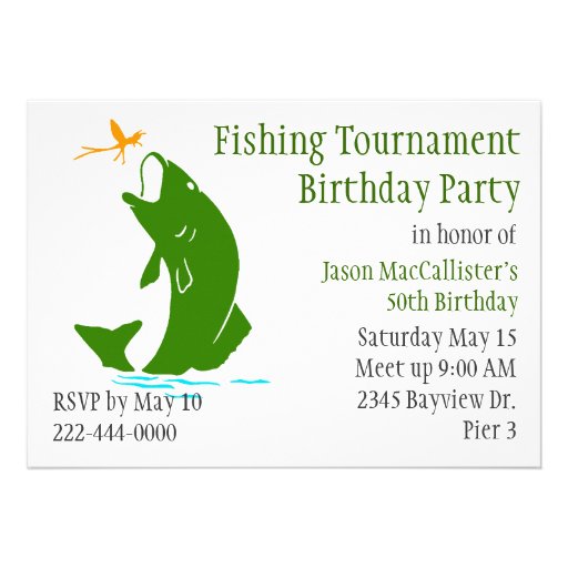 Fisherman's Birthday Party Invitation