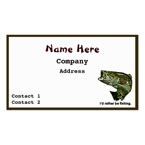 Fisherman's Business Card (front side)