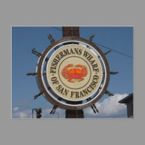 Fisherman's Wharf Sign Postcard