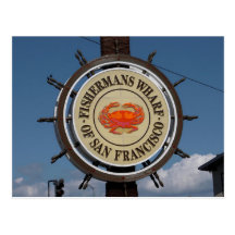 Fisherman's Wharf Sign Postcard