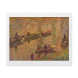 Fishermen fishing river Seine at Poissy by Monet Full Color Flyer