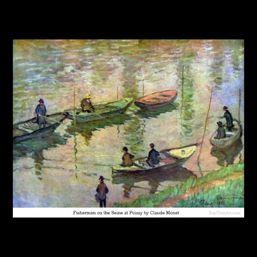 Fishermen on the Seine at Poissy by Claude Monet Print
