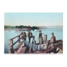Fishermen Showing the Day's Catch Canvas Print
