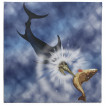 Fishermen's delight - a napkin with a swordfish
