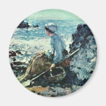 Fisherwoman From Granville By Grigorescu Nicolae Refrigerator Magnet