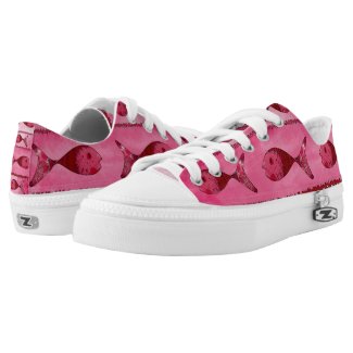 Fishes design for collectible sneakers printed shoes