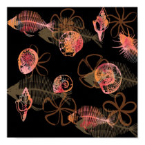 Fishes fossils posters by andreacreations Fishes fossils posters