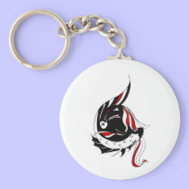Fishhook White Centred keychains