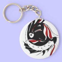 Fishhook White Large keychains