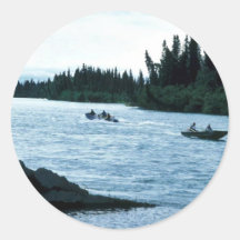Fishing and Boating on the Kenai River Stickers