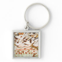 Fishing and fowling in the marshes keychain