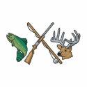Fishing and Hunting Logo embroidered shirts by ZazzleEmbroidery Fishing and Hunting Logo embroidered shirts