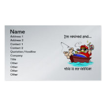 fishing and retirement business card template