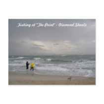 Fishing at Diamond Shoals OBX Postcard by CarolsCamera Fishing at Diamond Shoals OBX Postcard