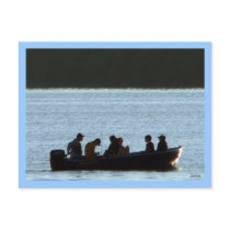 Fishing at Sunset Postcard by hopefulone Fishing at Sunset Postcard