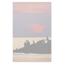 Fishing at Sunset stationery by animalpark Fishing at Sunset stationery