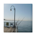Fishing at The Santa Monica Pier magnets by TravelPhotos Fishing at The Santa Monica Pier magnets