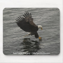 Fishing Bald Eagle Gift Set mousepads