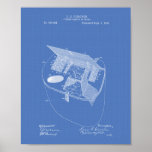 Fishing Basket 1896 Patent Art Blueprint Poster