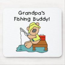 Fishing-Bear Grandpa's Fishing Buddy Tshirts Mouse Pad