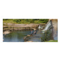 Fishing below the dam posters