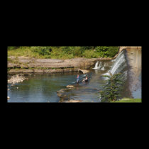 Fishing below the dam posters