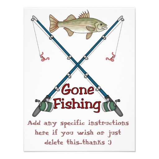 Fishing Birthday Party Boys Invitation