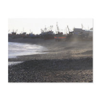 Fishing Boat Beach Postcard