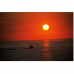 Fishing boat before sunrise photo sculptures