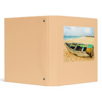Fishing Boat on the Beach Vinyl Binders