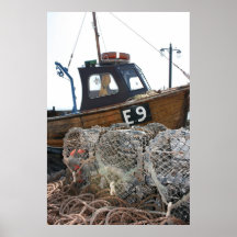 Fishing boat, Sidmouth, Devon, UK Poster
