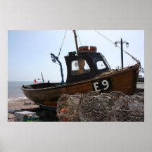 Fishing boat, Sidmouth, Devon, UK Posters