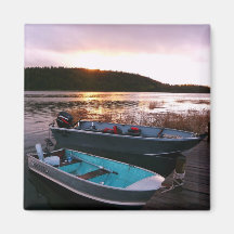 Fishing Boats at Sundown Fridge Magnet