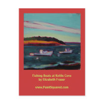 Fishing Boats • Kettle Cove • Maine Coast Postcard by paintsquared Fishing Boats • Kettle Cove • Maine Coast Postcard