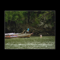 Fishing Boats | Krabi, Thailand Postcard postcards