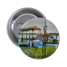 Fishing Boats on Ruegen Island Pinback Buttons
