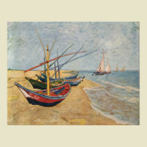 Van Gogh's Fishing Boats on the Beach at Saintes-Maries