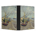 Fishing boats on the beach binders