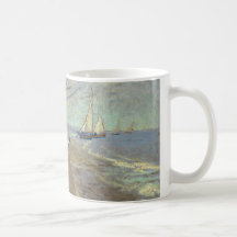 Fishing boats on the beach coffee mugs