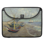 Fishing boats on the beach MacBook pro sleeves