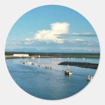 Fishing Boats on the Kenai River Sticker