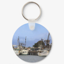 Fishing Boats Piers Docks keychains