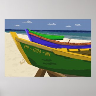 Fishing Boats Poster