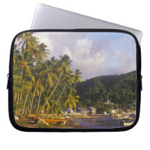 Fishing boats, Soufriere, St Lucia, Caribbean Laptop Computer Sleeve